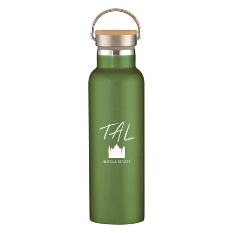21 Oz. Liberty Stainless Steel Bottle With Wood Lid