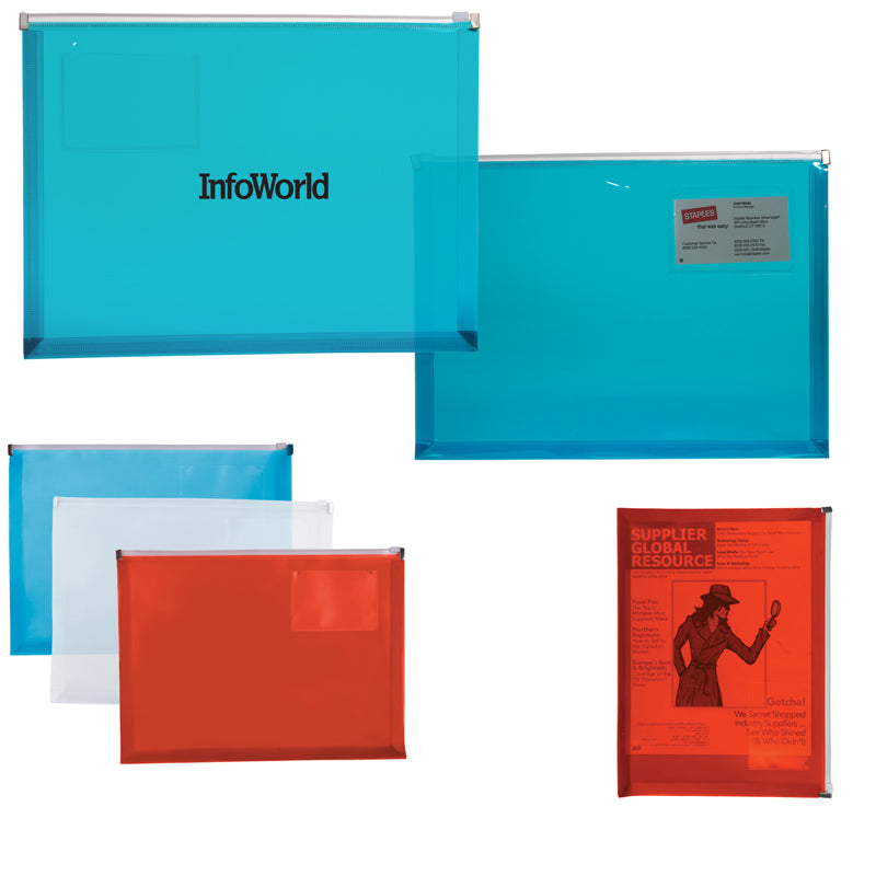 PP Zip Closure Envelope w/Business Card Slot