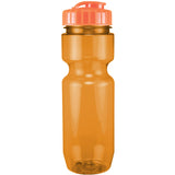 22 Oz. Translucent Bike Bottle w/ Flip Top Lid