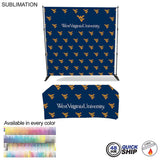 48 Hr Quick Ship- Tradeshow Booth Package, 8' Expanding Display and 6' Sublimated PREMIUM Tablecloth