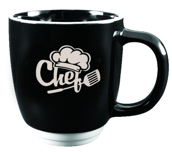 Victorian 14oz black mug - Etched