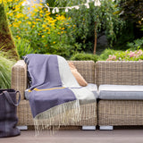 Denim Beachy Cottage Blanket, 50x60, Blank Only