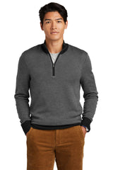Brooks Brothers Washable Merino Birdseye ¬º-Zip Sweater
