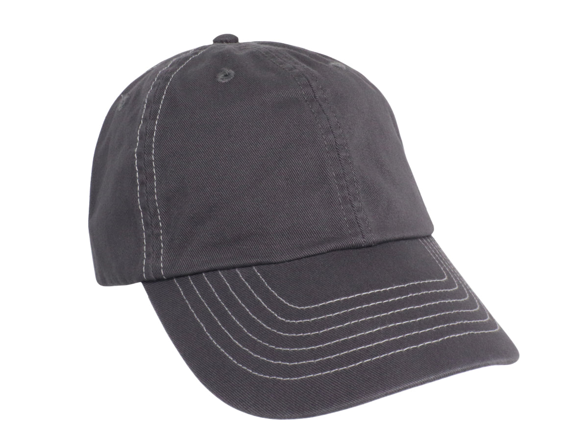 Unconstructed Bio-Washed Saddle Stitch Cap
