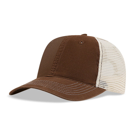 Bio-Washed Cotton Twill Front Cap w/Soft Mesh Sides & Back