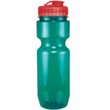 22 Oz. Translucent Bike Bottle w/ Flip Top Lid