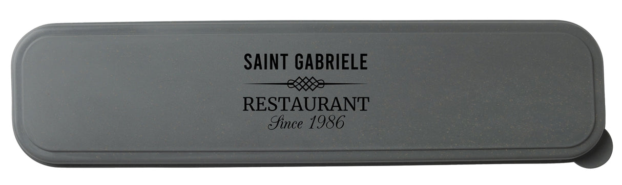 Personal Cutlery Set of 8, Stainless Steel with Carry Case, grey