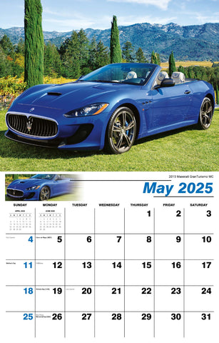 Galleria Wall Calendar 2025 Exotic Cars Eng.