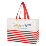 Non-woven Horizontal Stripe Tote Bag