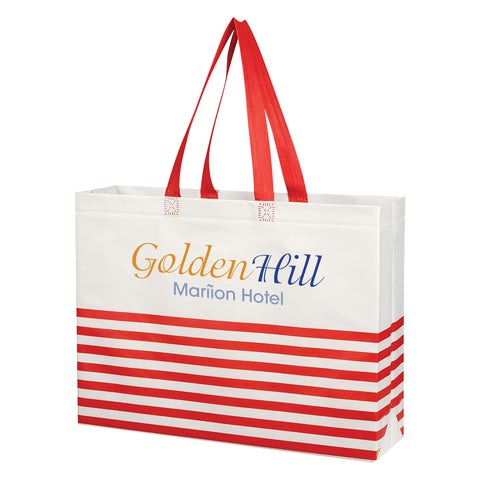 Non-woven Horizontal Stripe Tote Bag