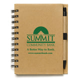 "Cruz" Larger Size Recycled Jotter Notepad Notebook with Recycled Paper Pen