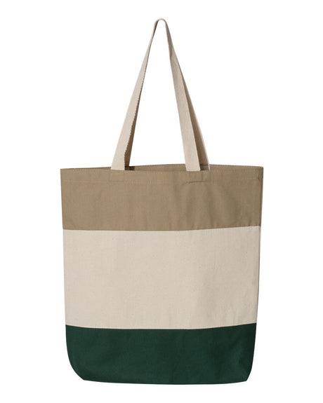 Q-Tees 11L Tri-Color Tote Bag