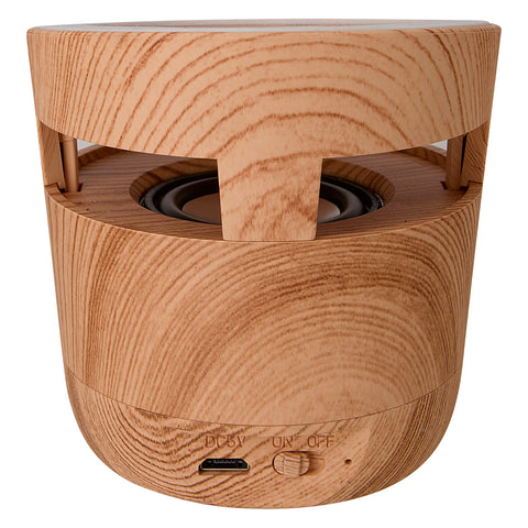 Woodgrain Wireless Charging Pad And Speaker
