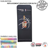 24 Hr Express - Replacement Full Color Graphics Double Sided for 3'W x 96"H EuroFit Straight Wall