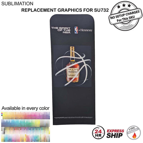 24 Hr Express - Replacement Full Color Graphics Double Sided for 3'W x 96