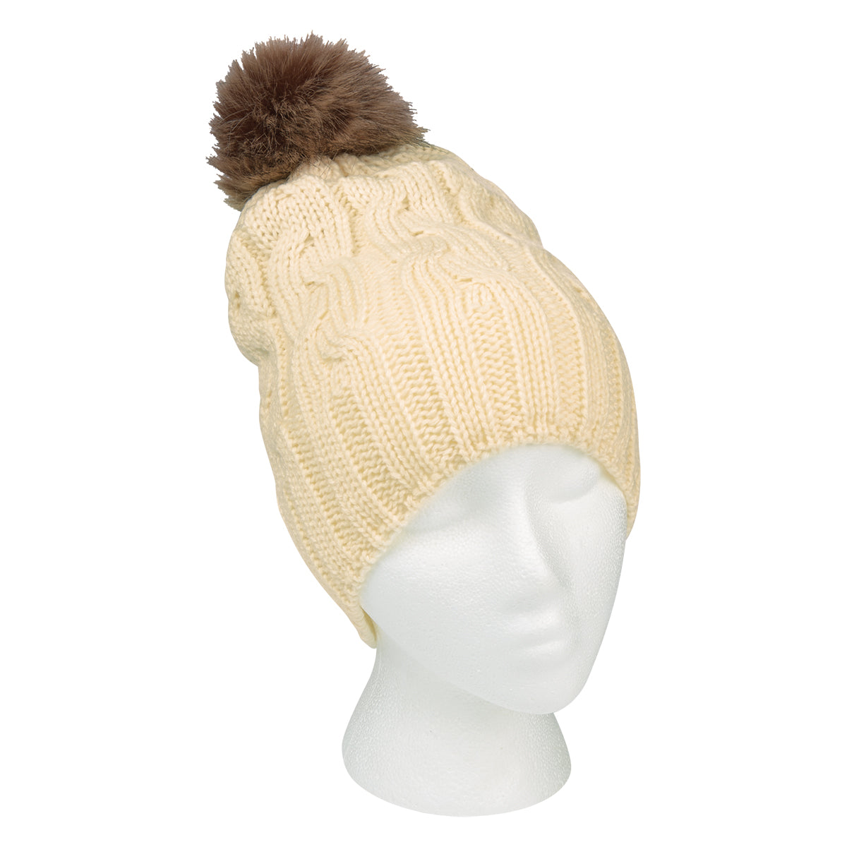 Cameron Cable Knit Pom Beanie
