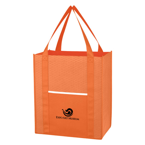 Non-woven Wave Shopper Tote Bag