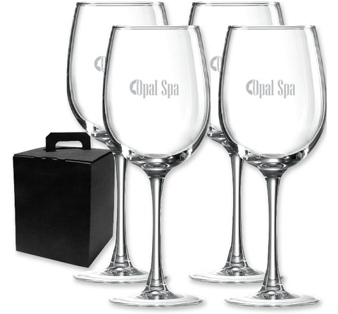 ~ Tuscany 19-1/4oz clear wine glass S/4 in Noir gift box