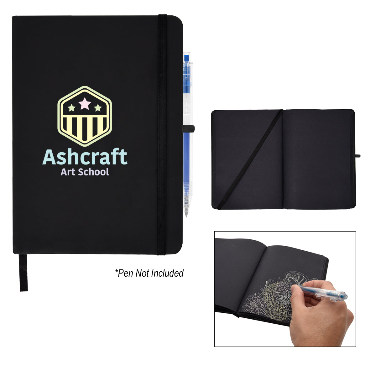 Neon Dreams Black Paper Journal