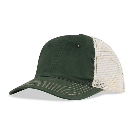 Bio-Washed Cotton Twill Front Cap w/Soft Mesh Sides & Back