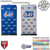 48 Hr Quick Ship - 4'W x 90"H EuroFit Banner with Steel Base, Full Color Graphics 2 Sided, NO SETUP
