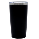 Traveller 20oz double wall tumbler matte black with clear lid