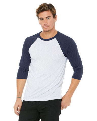 BELLA+CANVAS Unisex 3/4-Sleeve Baseball T-Shirt