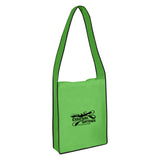 Non-woven Messenger Tote Bag With Hook And Loop Closure