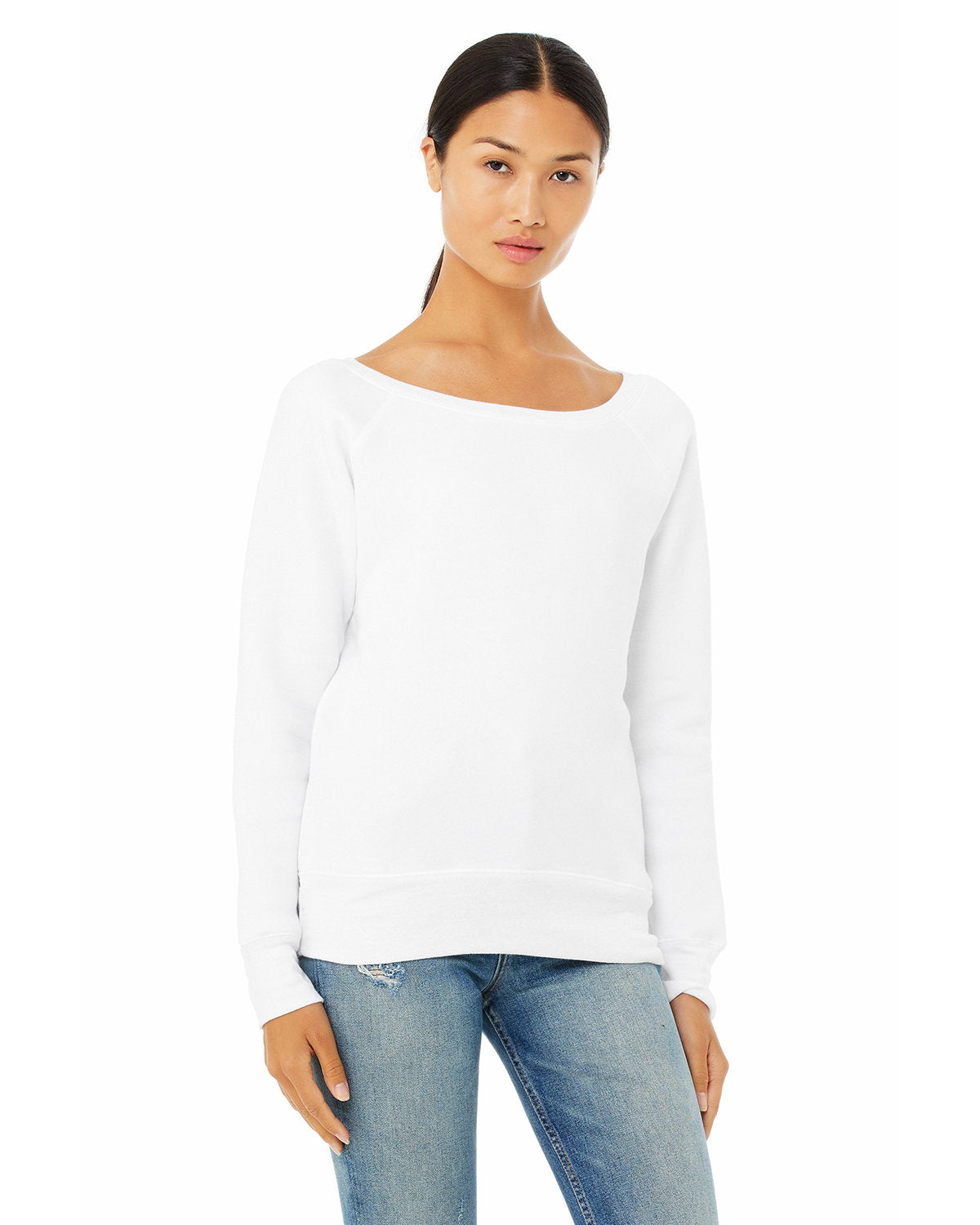 BELLA+CANVAS Ladies' Sponge Fleece Wide Neck Sweatshirt