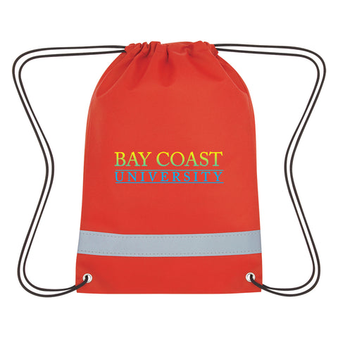 Lil' Bit Reflective Non-woven Drawstring Bag