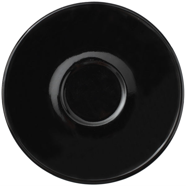 Piccolo saucer 5-3/16" black vitrified