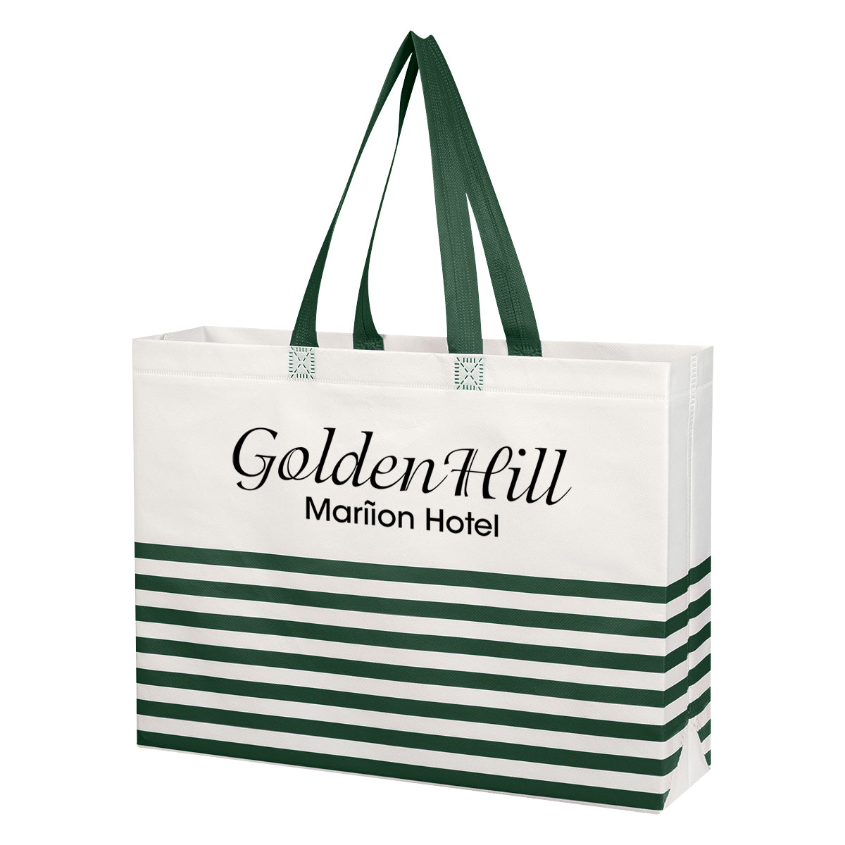 Non-woven Horizontal Stripe Tote Bag