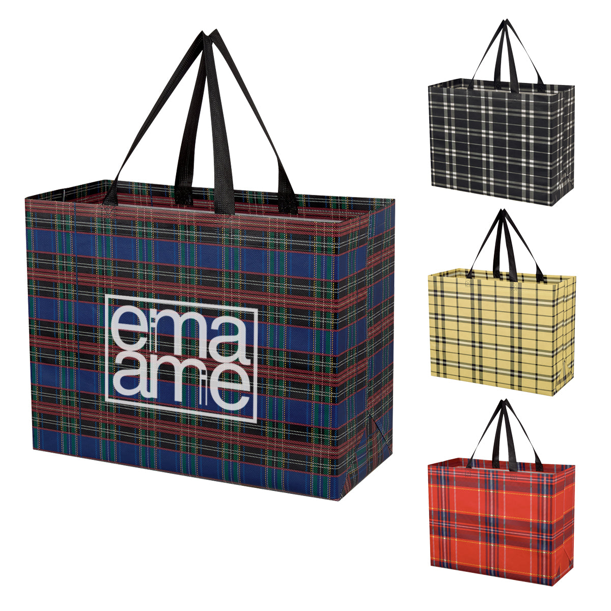 Soho Tartan Laminated Non-woven Shopper Bag
