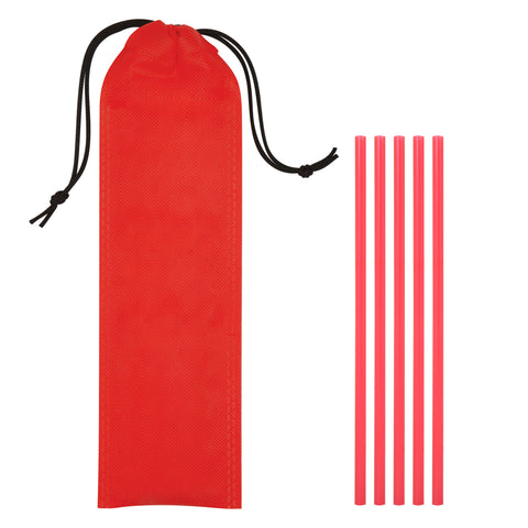 5-pack On The Go Straws With Pouch