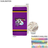Sherpa Faux Wool Lined Micro Mink Throw, 30x60, Sublimated Edge to Edge 1 side