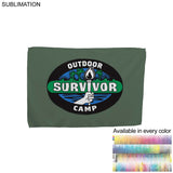 Survivor Themed Sublimated Microfiber Suede Cooling towel, 12"x18"