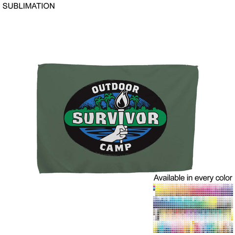 Survivor Themed Sublimated Microfiber Suede Cooling towel, 12