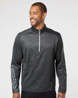 Adidas Brushed Terry Heathered Quarter Zip Pullover