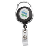 Metal Oval Retractable Badge Reel w/Carabiner
