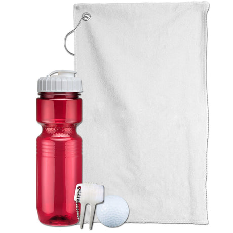 Jogger Bottle Gift Set w/ 26 Oz. Jogger Bottle/ Divot Tool/ Golf ball/ Towel