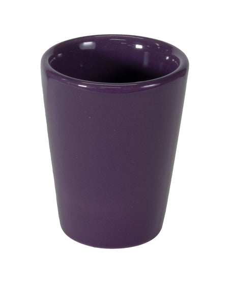 Bijou 2oz glossy ceramic shot glass purple