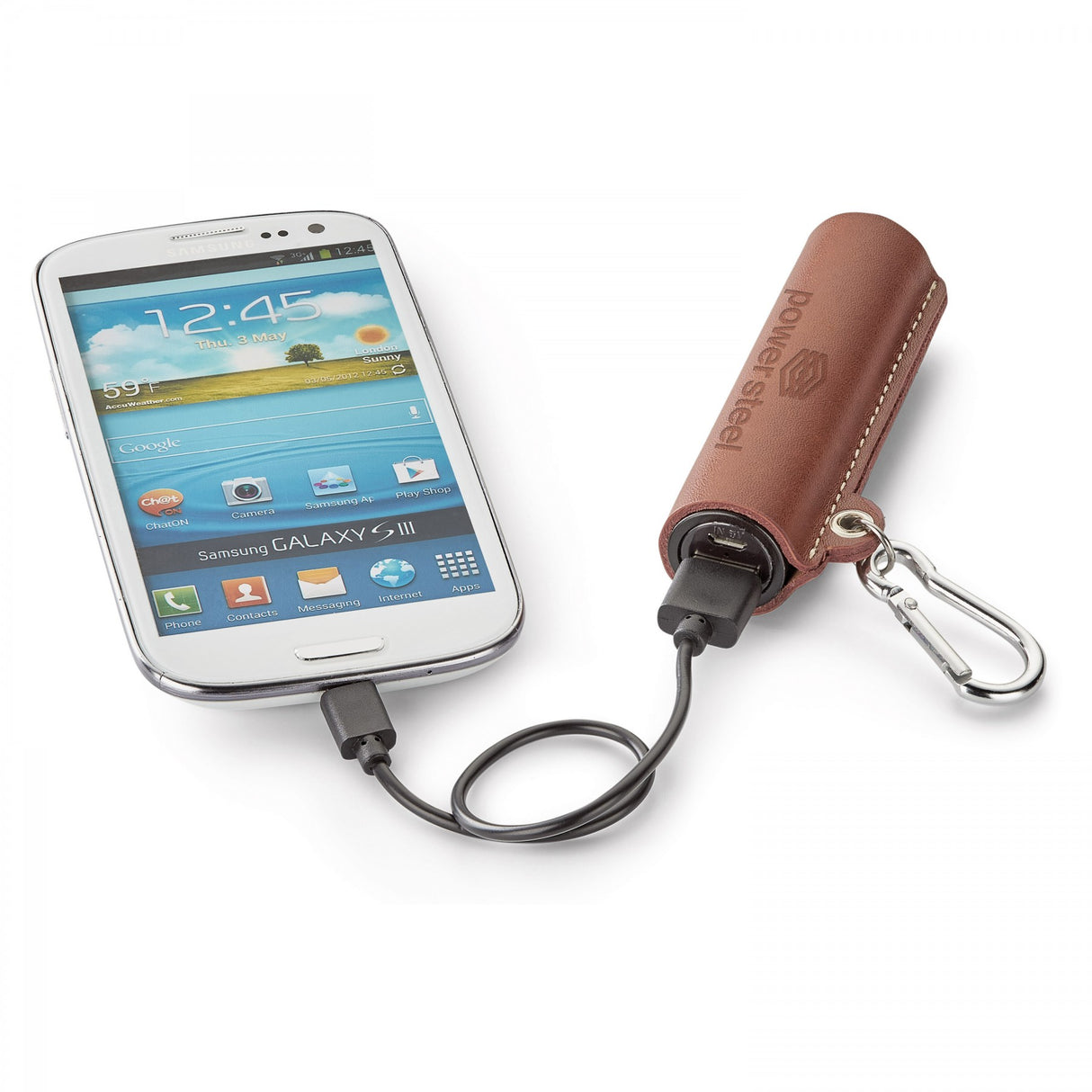 GENUINE LEATHER 2,200 mAh UL CERTIFIED POWER BANK