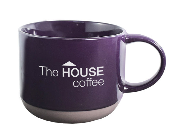 Alana 17oz mug purple/grey bottom trim in a Ripple gift box