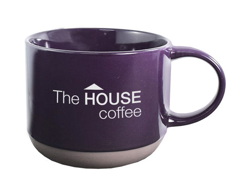 Alana 17oz mug purple/grey bottom trim in a Ripple gift box