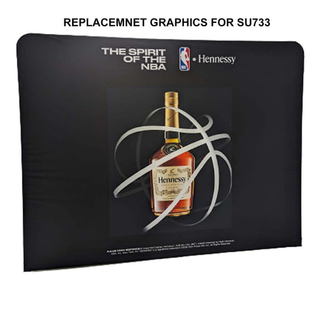 Replacement Full Color Graphics Double Sided for 8'W x 8'H EuroFit Straight Wall, NO SETUP CHARGE