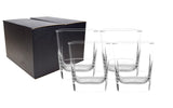 ~Square Mini 10.5oz glass Set of 4 in a Midnight gift box