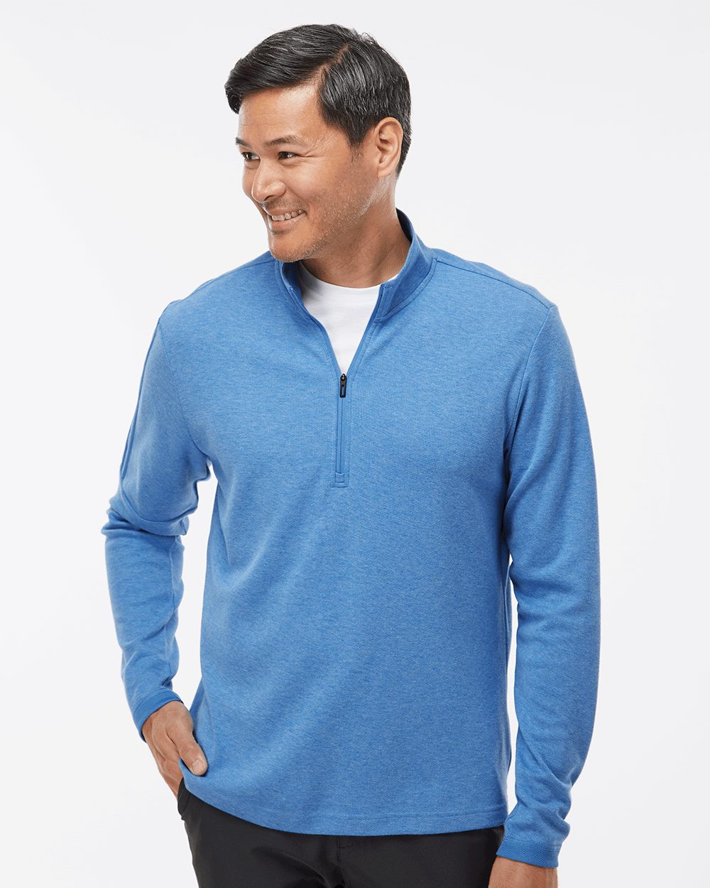 Adidas® 3-Stripes Quarter Zip Sweater