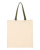Q-Tees™ Economical Tote w/Contrast-Color Handles