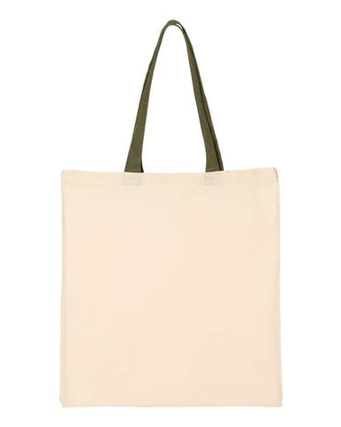 Q-Tees™ Economical Tote w/Contrast-Color Handles