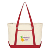 Large Cotton Canvas Sailing Tote Bag